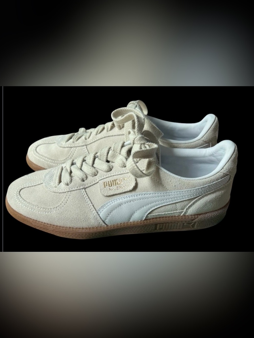 Puma Palermo Cream Suede Sneakers Size 9